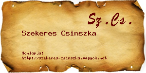 Szekeres Csinszka névjegykártya